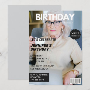 95th birthday invitations for her Magazine Cover