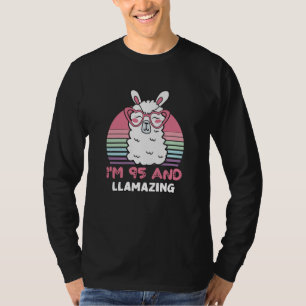 95th Birthday Llamazing Llama 95 Year Old Birthday T-Shirt