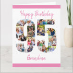 95th Birthday Number 95 Photo Collage Big Custom Card<br><div class="desc">Create your own 95th Birthday Card with a unique photo collage. This big birthday card has a big number 95 cutout filled with your favourite family photos and it can be personalized for mom, grandma or with a name. The template is set up for you to edit the messages inside...</div>