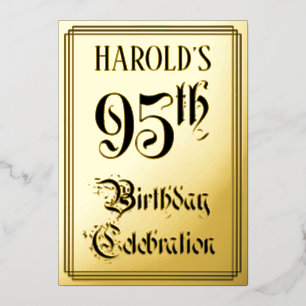 95th Birthday Party — Elegant Script + Custom Name