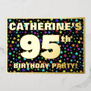 95th Birthday Party — Fun, Colourful Stars Pattern