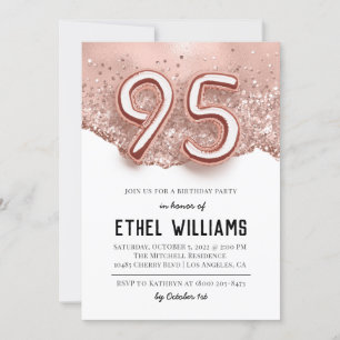 95th Birthday Party Invitation