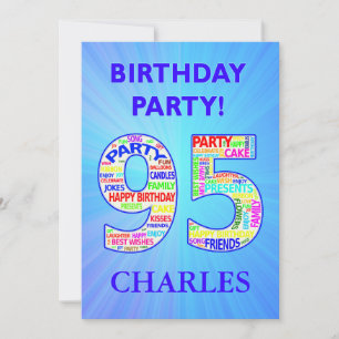 95th Birthday Party Invitation Ajouter un nom
