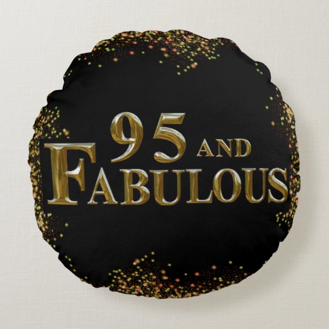 95th Birthday  Round Pillow (Front)