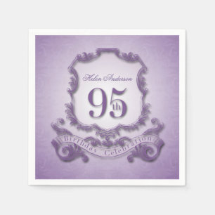 95th Birthday Vintage Frame Paper Napkins