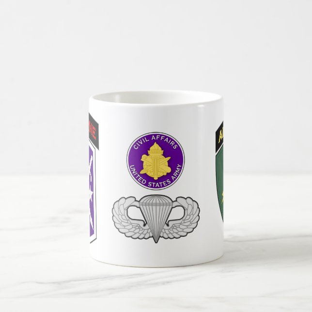 95th Civil Affairs Bde - Airborne - CA-PO & wings Coffee Mug (Center)