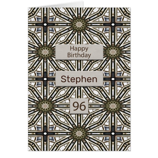 96e anniversaire Abstrait Mandala Design (Devant)