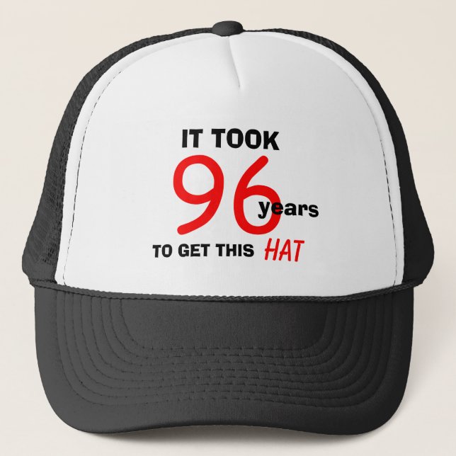 96th Birthday Gag Gifts Hat for Men (Front)