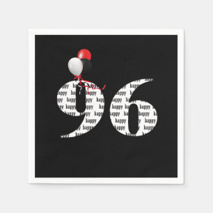 96th Birthday party balloons Napkin