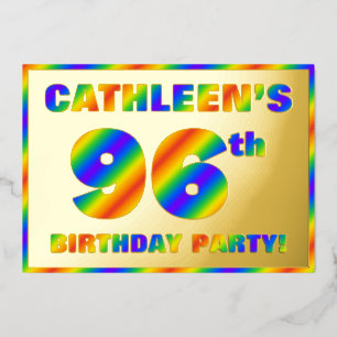 96th Birthday Party — Fun, Rainbow Spectrum “96”