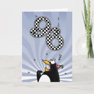 96th Birthday - Penguin Surprise Card