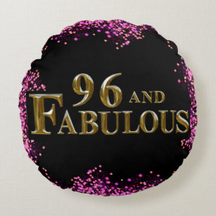 96th Birthday Round Pillow