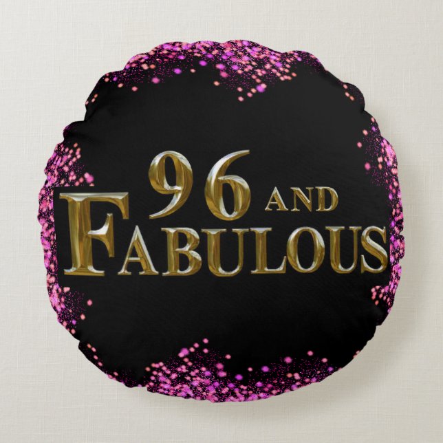96th Birthday  Round Pillow (Front)