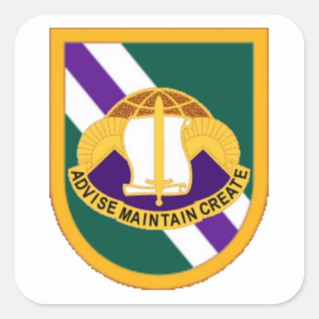 96TH CIVIL AFFAIRS BATTALION FLASH/DUI STICKERS (Front)