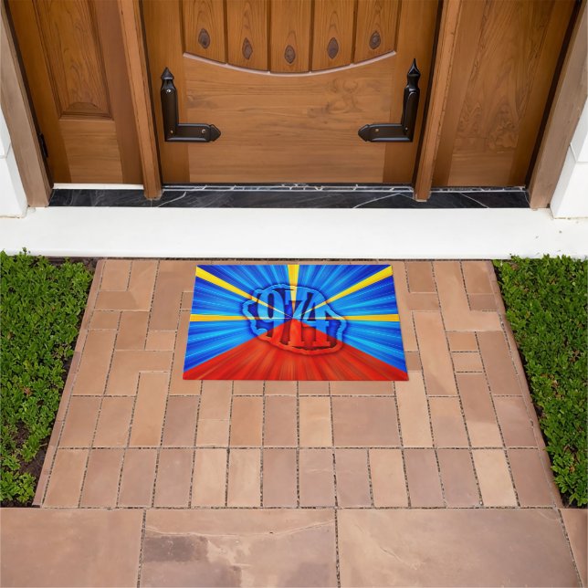974 Reunion Island - Reunion flag Doormat (Outdoor)