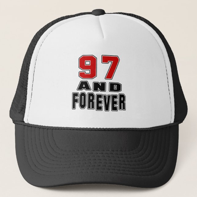 97 birthday designs trucker hat (Front)