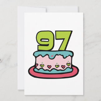 97 Year Old Birthday Cake Card