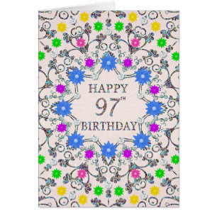97e anniversaire Fleurs Abstraites