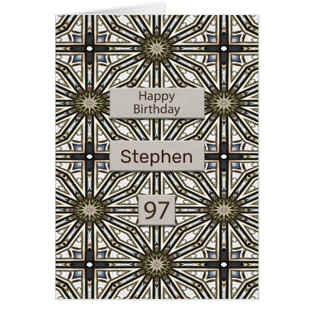 97th Birthday Abstract Mandala Design (Front)