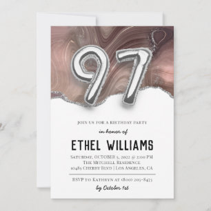 97th Birthday Party Invitation