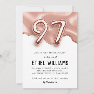 97th Birthday Party Invitation
