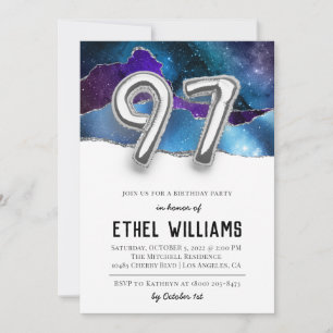 97th Birthday Party Invitation