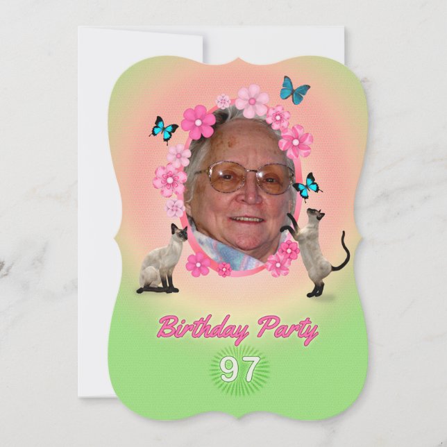 97th Birthday Party Invitation (Front)