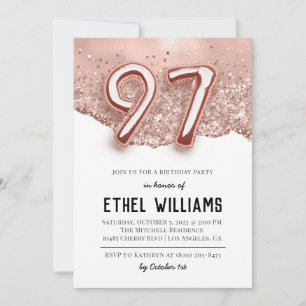 97th Birthday Party Invitation