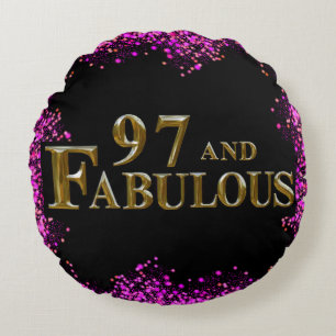 97th Birthday Round Pillow