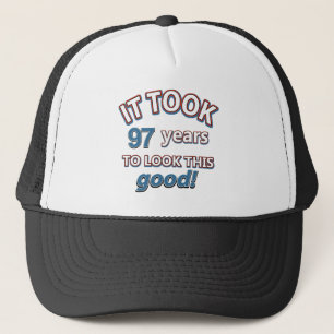 97th year birthday designs trucker hat