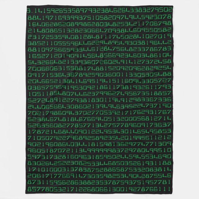 985 Digits of Pi Fleece Blanket (Front)