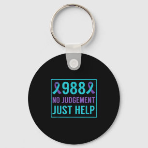 988 Day - September 8 - Suicide Prevention Awarene Keychain