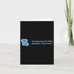 988 Day - Suprt Suicide Prevention 9_8 988 Day  Card