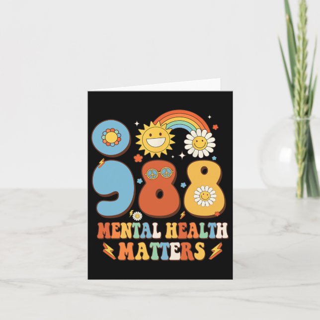 988 Mental Health Problems Suicide Prevention Awar Card (Front)