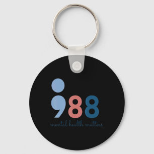 988 Mental Health S Suicide Prevention Aware  Keychain