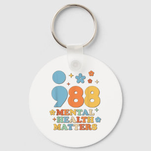 988 Mental Health S Suicide Prevention Awareness  Keychain