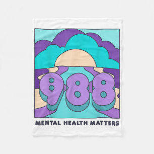 988 Mental Health S Suicide Prevention Awareness R Fleece Blanket