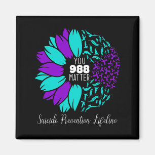 988 Prevention Awareness Semi-Colon Matter Design Magnet