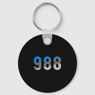 988 prevention hotline health awareness  keychain