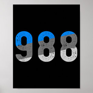 988 prevention hotline health awareness  poster