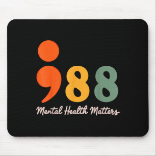 988 semicolon mental health prevention mouse pad