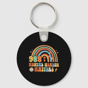988 Semicolon Mental Health Problems Suicide Preve Keychain