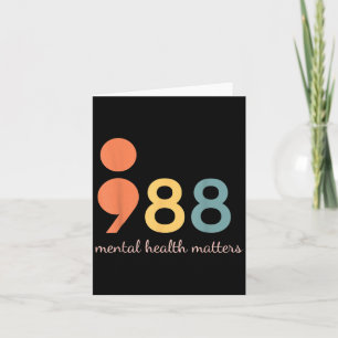 988 Semicolon Mental Health S Suicide Prevention 9 Card