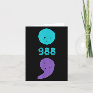 988 Semicolon Mental Health S Suicide Prevention Card