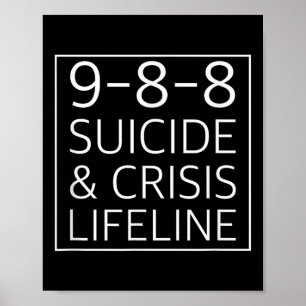 988 Shirt - Suicide Awareness Crisis Lifeline 988 Poster