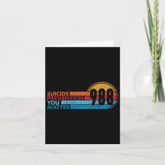 988 Shirt Suicide Prevention Lifeline 988 Awarenes Card