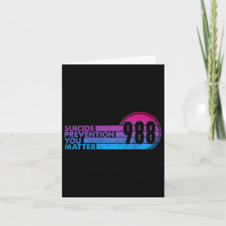 988 Shirt Suicide Prevention Lifeline 988 Awarenes Card