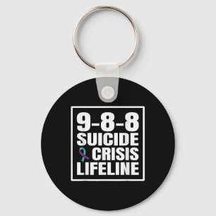 988 Suicide And Crisis Lifeline Suicide Prevention Keychain
