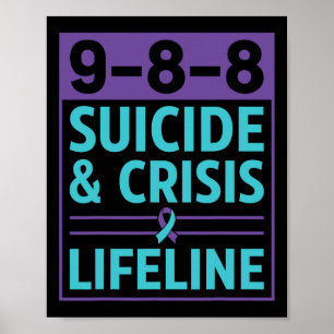 988 Suicide And Crisis Lifeline Suicide Prevention Poster