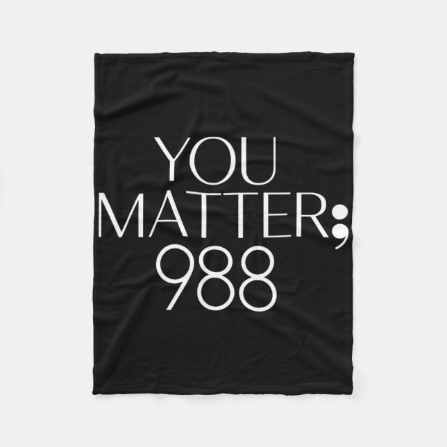 988 Suicide Prevention Awareness _1  Fleece Blanket (Front)